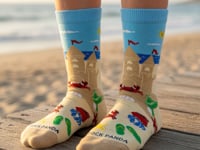 Sandcastle Socks for Tweens from the Sock Panda