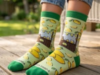 Lemonade Stand Socks for Tweens from the Sock Panda