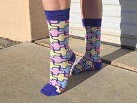 Colorful Puzzle Socks from the Sock Panda Woman Sizes