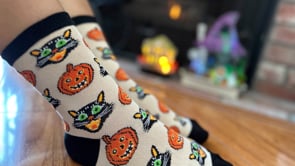 Cats and Pumpkins Socks from the Sock Panda
