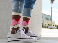 Rootbeer Float Socks from the Sock Panda