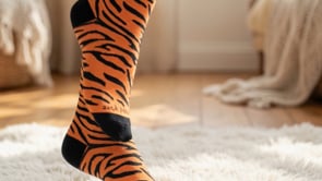 Tiger Stripe Socks from the Sock Panda