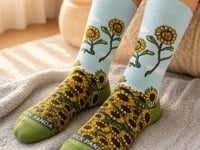 Jumping Sunflower Socks from the Sock Panda