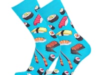 Blue sushi socks from the Sock Panda