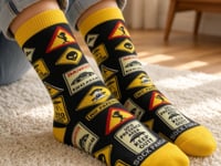 Alien Roadside Sign Socks from the Sock Panda