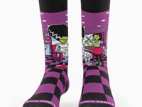 Bride of Frankenstein Socks from the Sock Panda