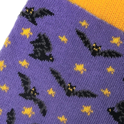 Purple Bat Pattern Socks from the Sock Panda (Adult Small - Shoe Sizes 2 - 5)
