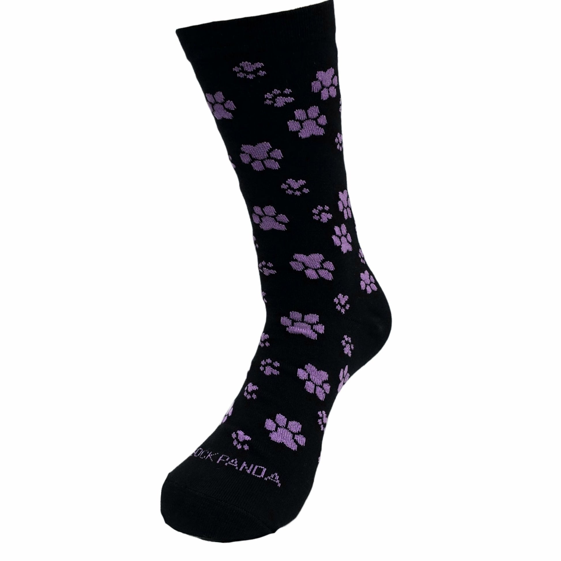 Purple Paw Print Dog Lover Socks from the Sock Panda (Adult Medium - Women's Shoe Sizes 5 - 10)