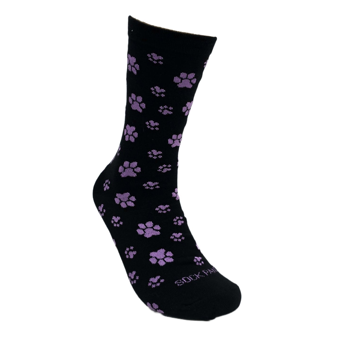 Purple Paw Print Dog Lover Socks from the Sock Panda (Adult Medium - Women's Shoe Sizes 5 - 10)