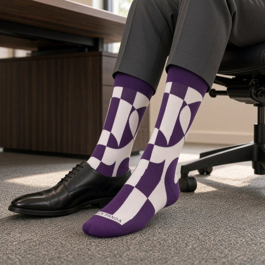 Purple Reflection Pattern Socks from the Sock Panda (Adult Large) PurplReflectLg