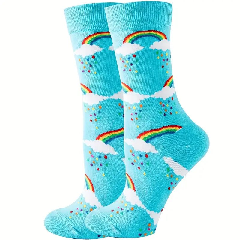 Rainbow Sky Socks from the Sock Panda (Adult Medium - Women's Shoe Sizes 5 - 10)