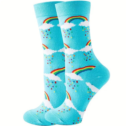 Rainbow Sky Socks from the Sock Panda (Adult Medium - Women's Shoe Sizes 5 - 10)