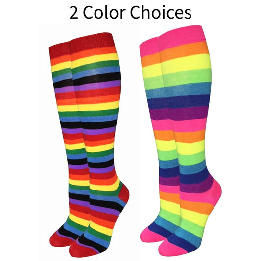 Rainbow Stripe Pattern Socks from the Sock Panda (Knee High)