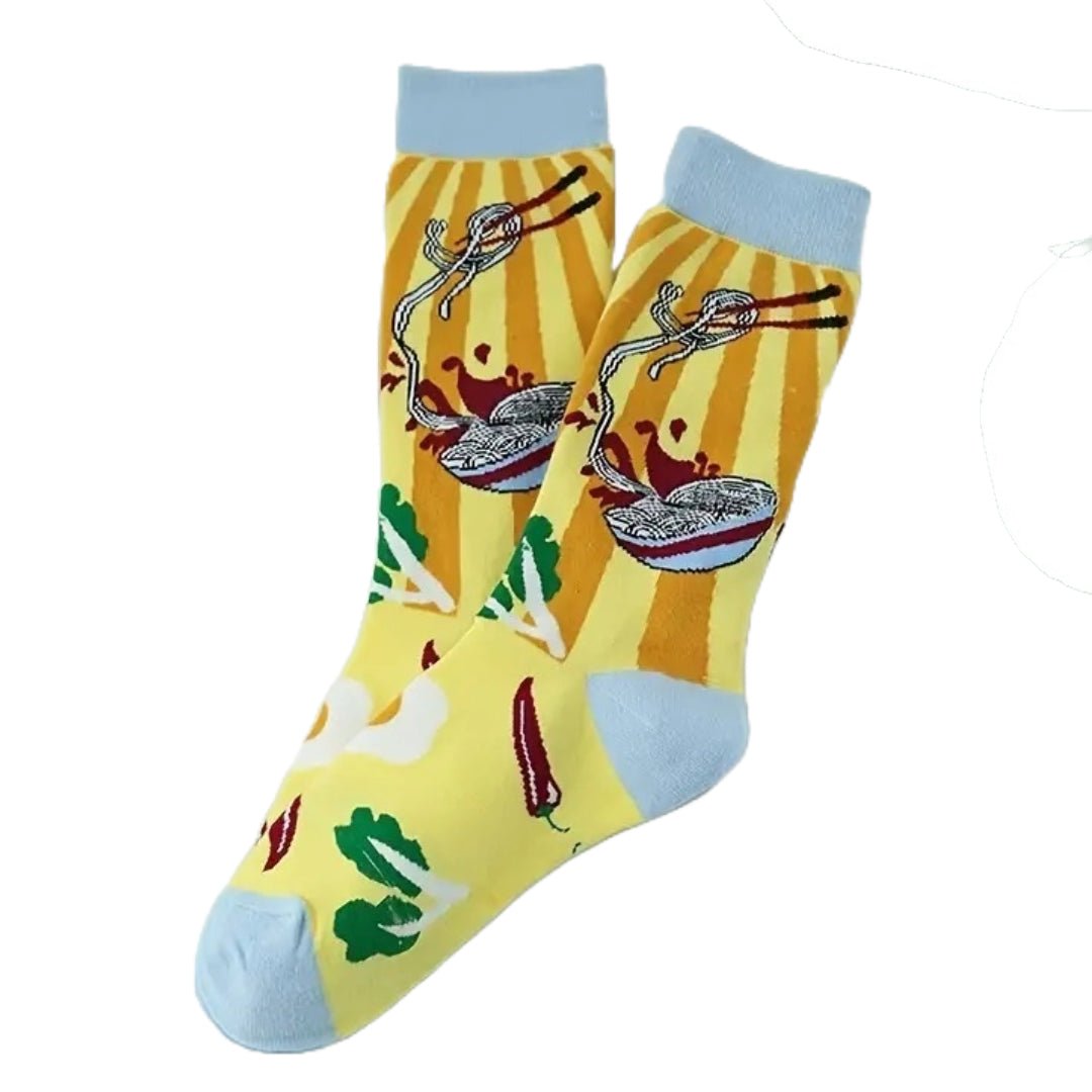 Ramen Socks from the Sock Panda (Adult Medium - Women's Shoe Sizes 5 - 10)