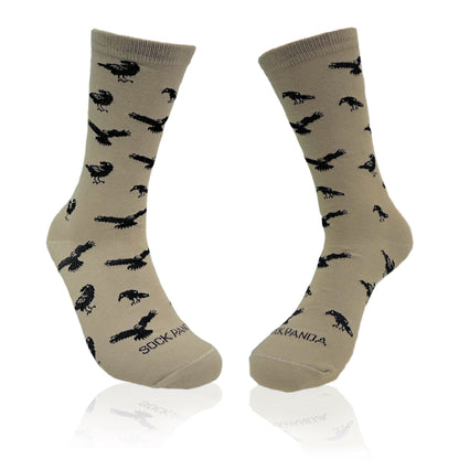 Raven Pattern Socks from the Sock Panda (Adult Medium - Women's Shoe Sizes 5 - 10)