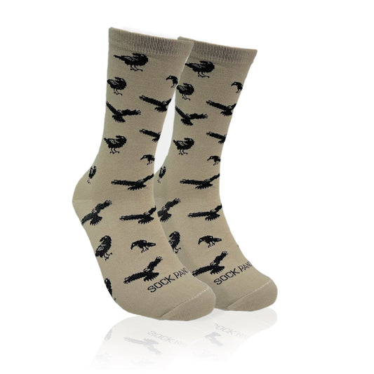 Raven Pattern Socks from the Sock Panda (Adult Medium - Women's Shoe Sizes 5 - 10)
