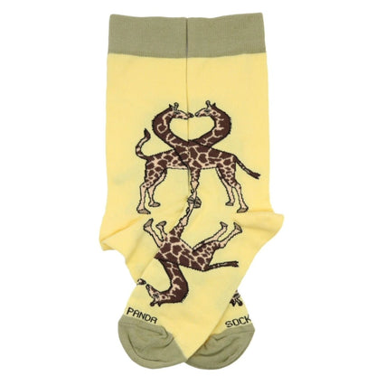 Reflective Kissing Giraffes Socks - So in Love (Adult Medium)