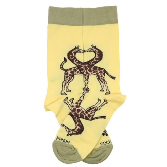 Reflective Kissing Giraffes Socks - So in Love (Adult Medium)