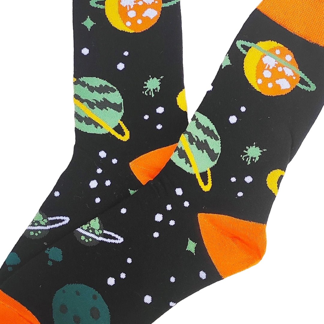 Ringed Planets in Space Socks from the Sock Panda (Adult Medium)