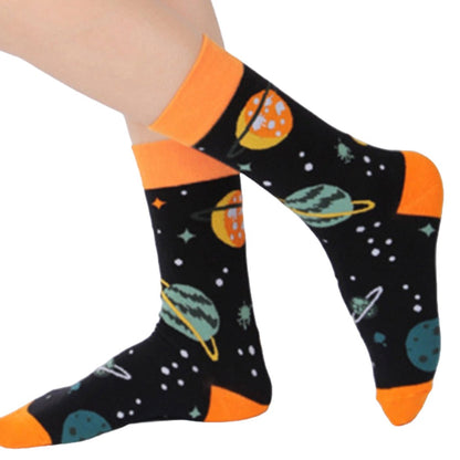 Ringed Planets in Space Socks from the Sock Panda (Adult Medium)