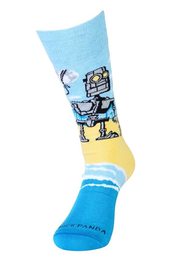 Robot Family Socks from the Sock Panda (Adult Large)