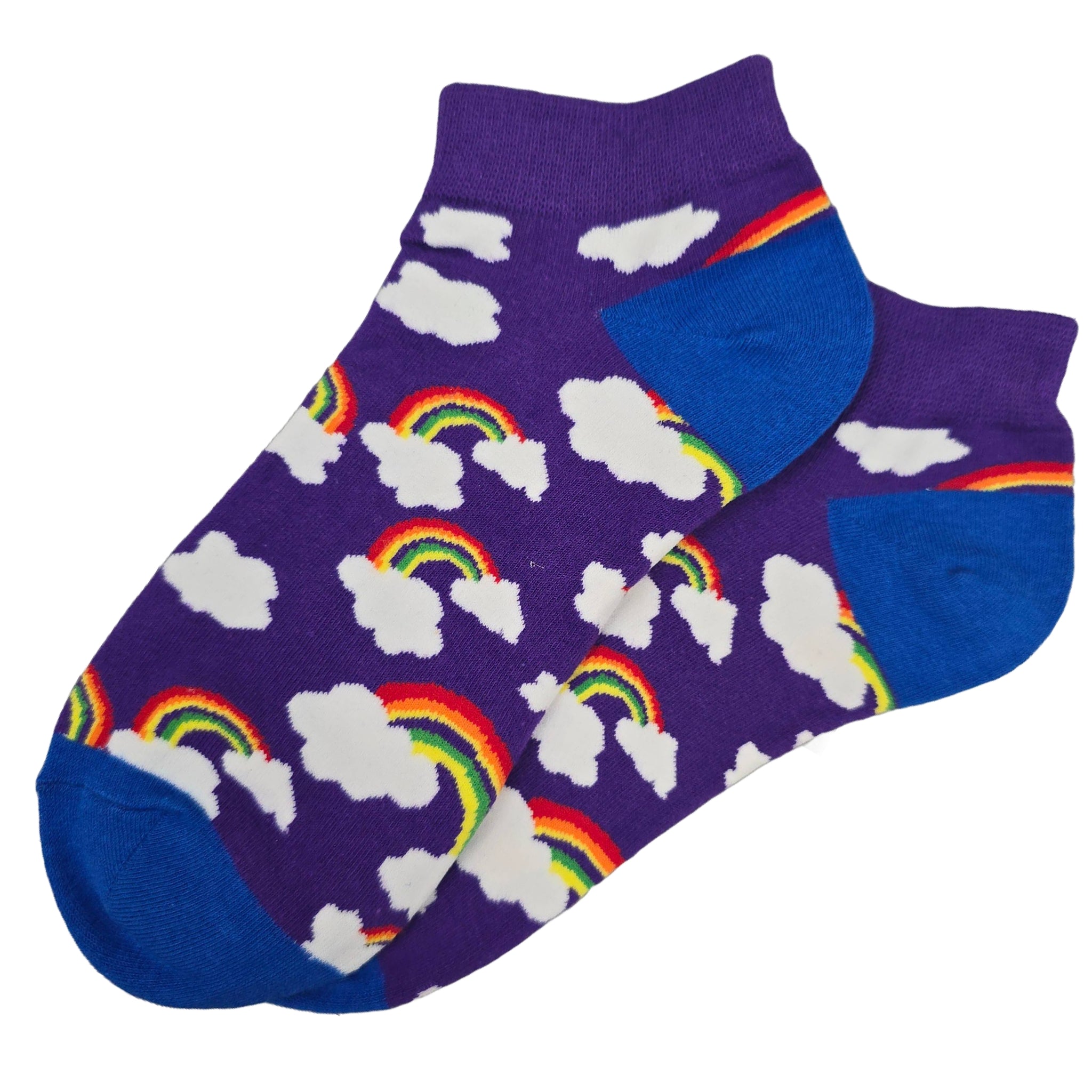 Purple Rainbow Ankle Socks from the Sock Panda (Adult Medium - Women's Shoe Sizes 5-10)