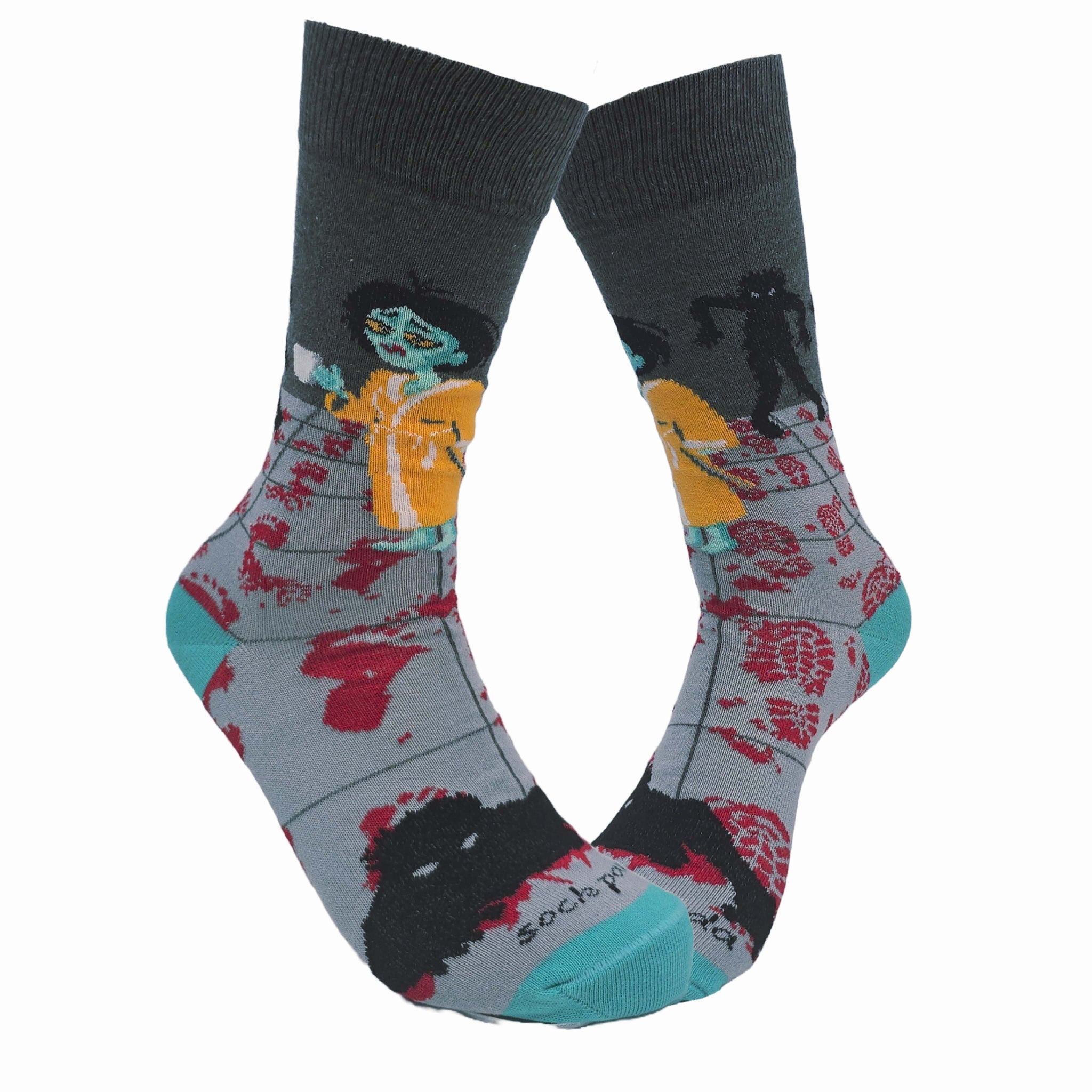 Zombie Good Morning Socks (Adult Medium - Women's Shoe Sizes 5-10)