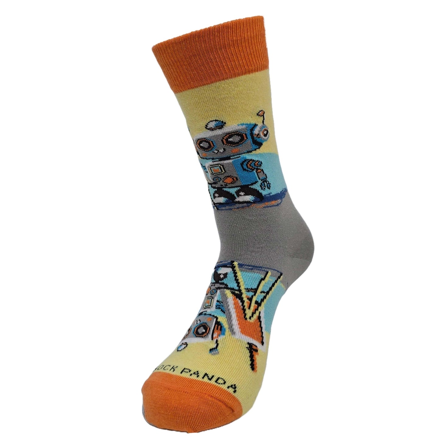 Robot Artist Socks from the Sock Panda (Adult Small - Shoe Sizes 2 - 5)