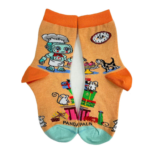 Robot Chef Socks from the Sock Panda (Ages 3 - 7)
