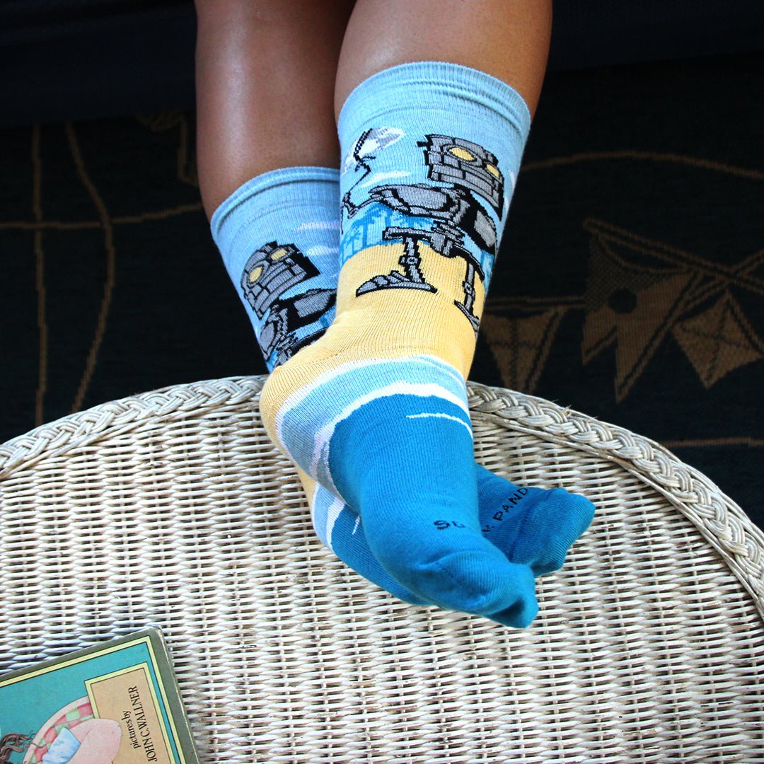 Robot Family Socks from the Sock Panda (Adult Large)