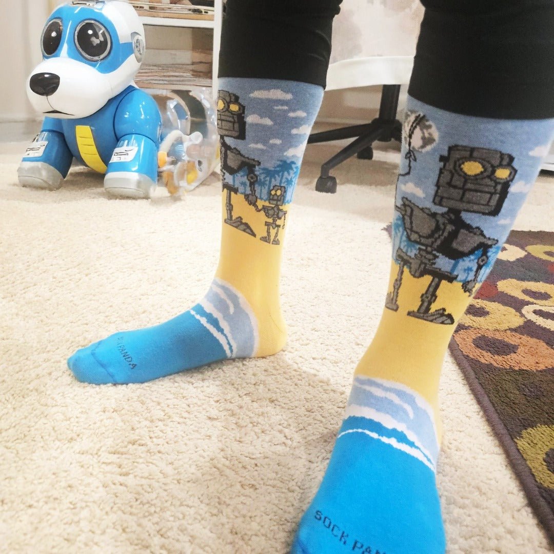 Robot Family Socks from the Sock Panda (Adult Large)