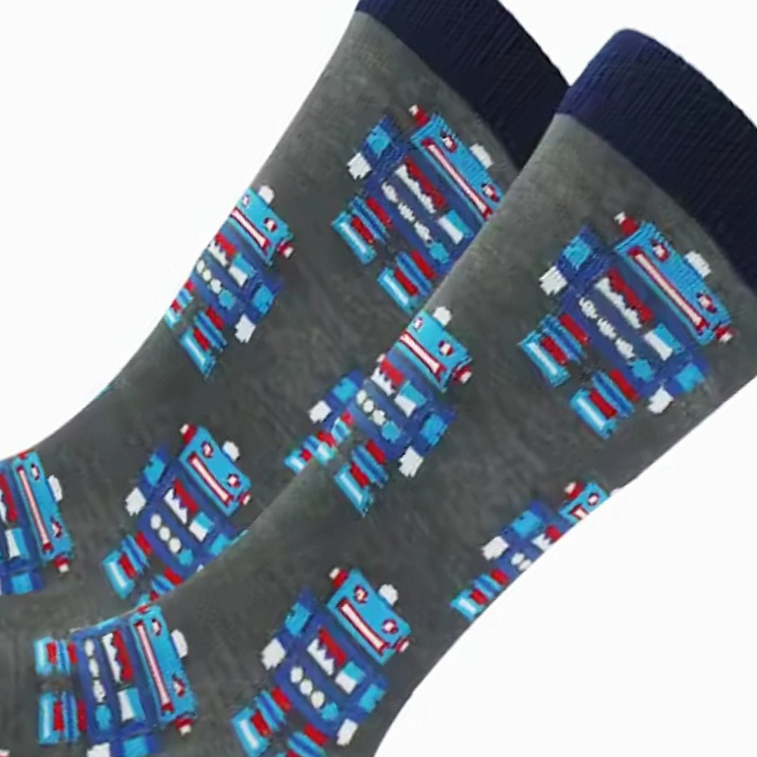 Robot Pattern Socks from the Sock Panda (Adult Large - Men's Shoe Sizes 8 - 12)