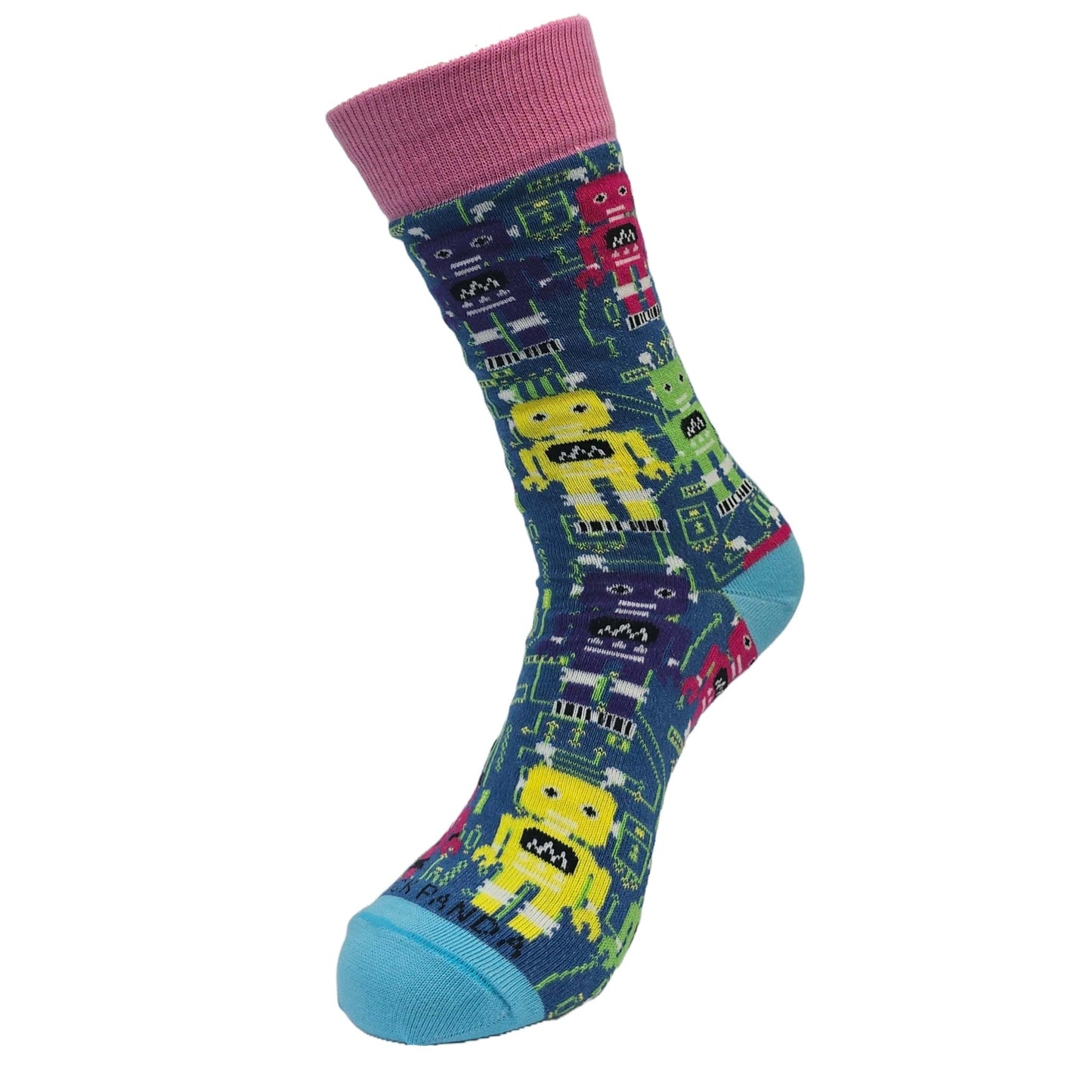 Robot Socks from the Sock Panda (Adult Small - Shoe Sizes 2 - 5)
