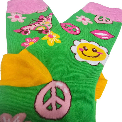 Roller Skate Hearts Love Socks from the Sock Panda (Adult Medium)