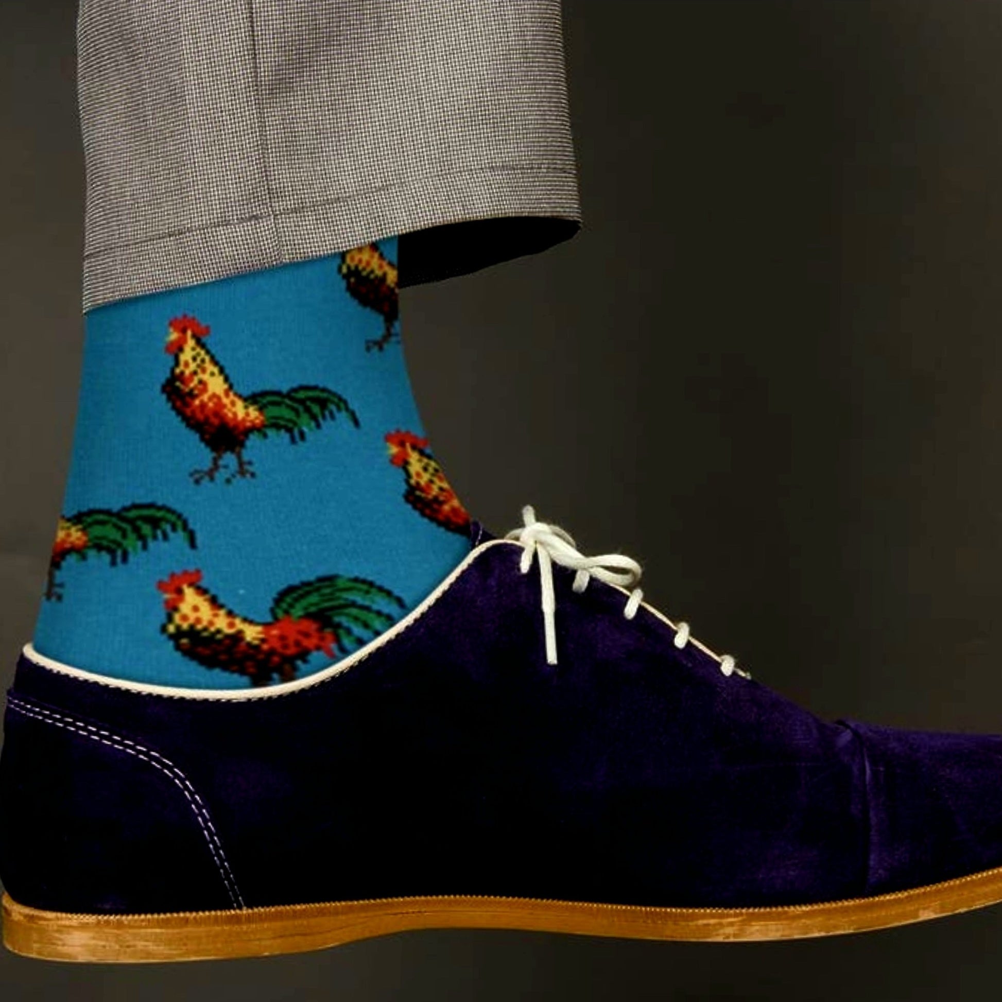 Rooster Pattern Socks from the Sock Panda