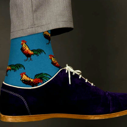 Rooster Pattern Socks from the Sock Panda