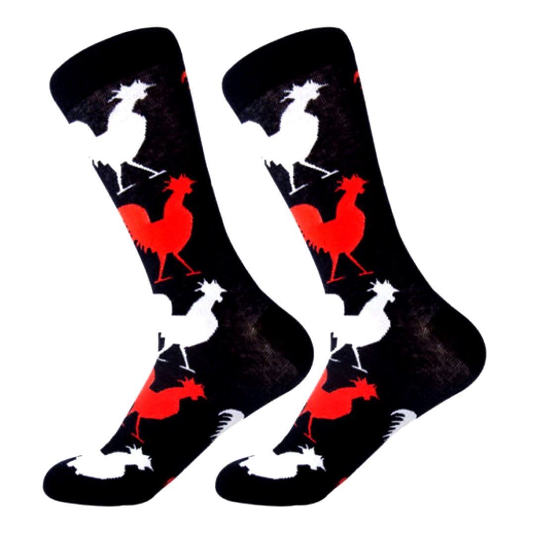 Rooster Pattern Socks from the Sock Panda (Adult Medium - Women's Shoe Sizes 5 - 10)