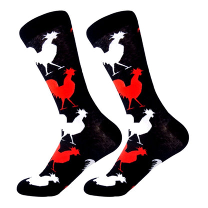 Rooster Pattern Socks from the Sock Panda (Adult Medium - Women's Shoe Sizes 5 - 10)