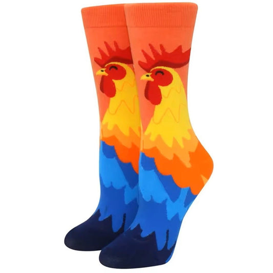 Rooster Socks from the Sock Panda (Adult Medium - Women's Shoe Sizes 5-10)
