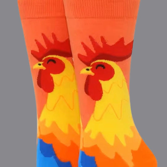 Rooster Socks from the Sock Panda (Adult Medium - Women's Shoe Sizes 5-10)