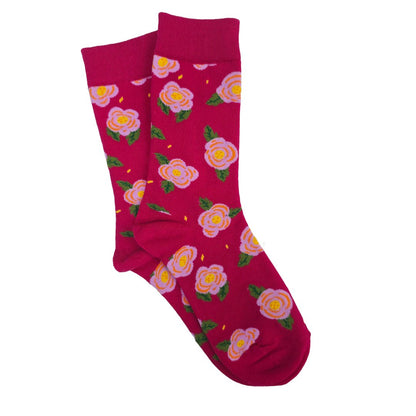 Rose Pattern Socks from the Sock Panda (Adult Medium)