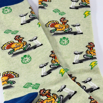 Running Turkey Socks from the Sock Panda (Adult Large) - Turkey Trot