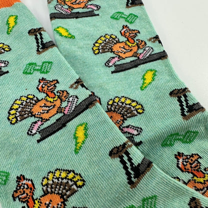 Running Turkey Socks from the Sock Panda (Adult Small) - Turkey Trot
