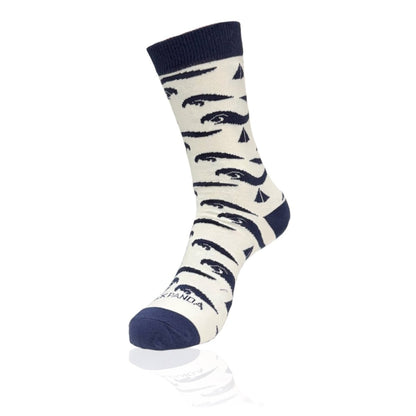 Sailboats and Wave Pattern Socks from the Sock Panda (Adult Medium) SailandWavesMd