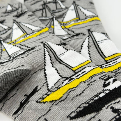 Sailboats on the Bay Socks from the Sock Panda SailboatBayLg