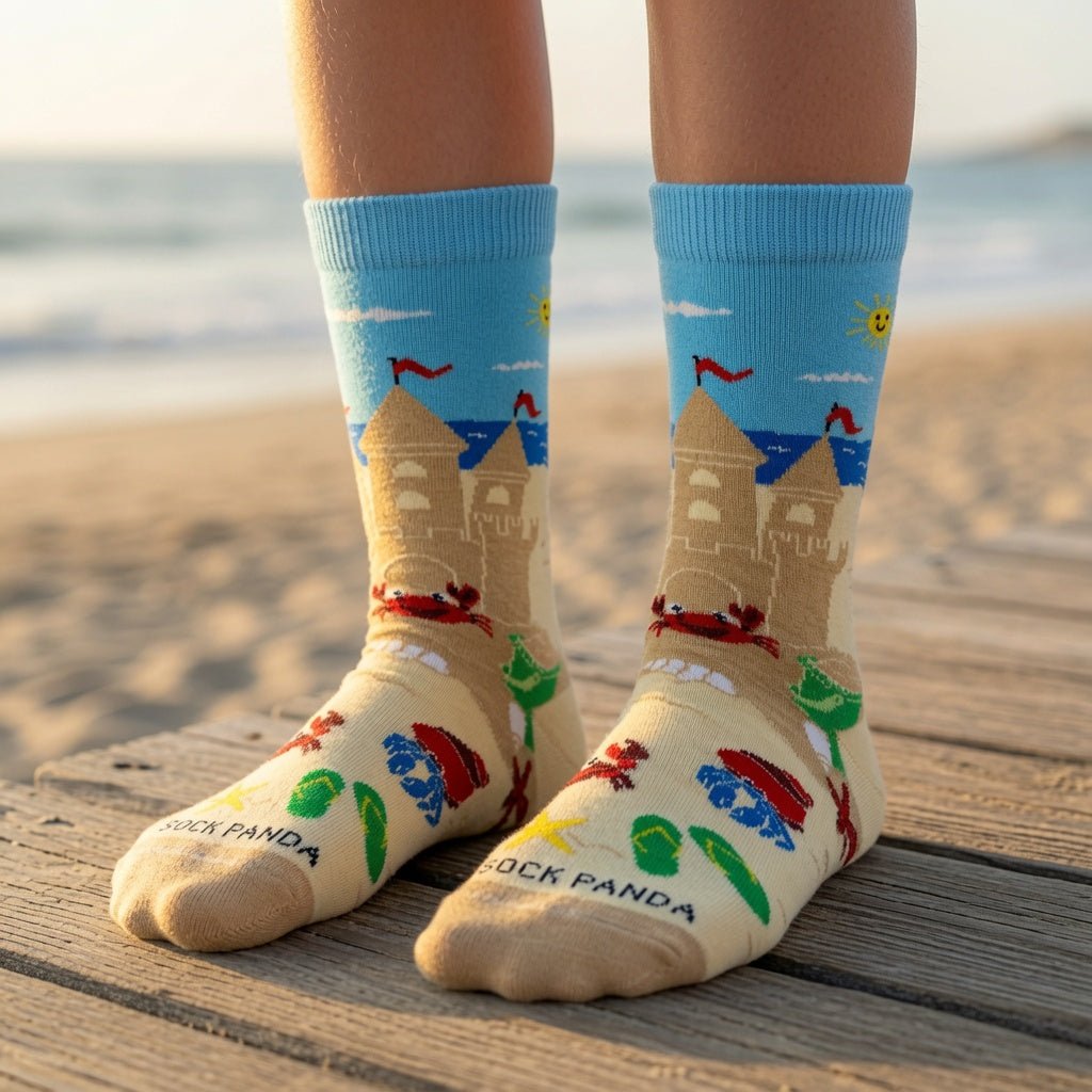 Sandcastle Socks from the Socks Panda (Adult Small) SandCastleSm