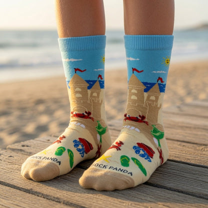 Sandcastle Socks from the Socks Panda (Adult Small) SandCastleSm