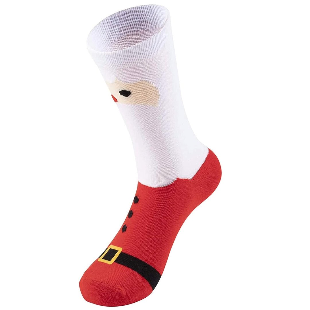 Santa Clause Face Socks (Adult Large - Men's Shoe Sizes 8 - 12)