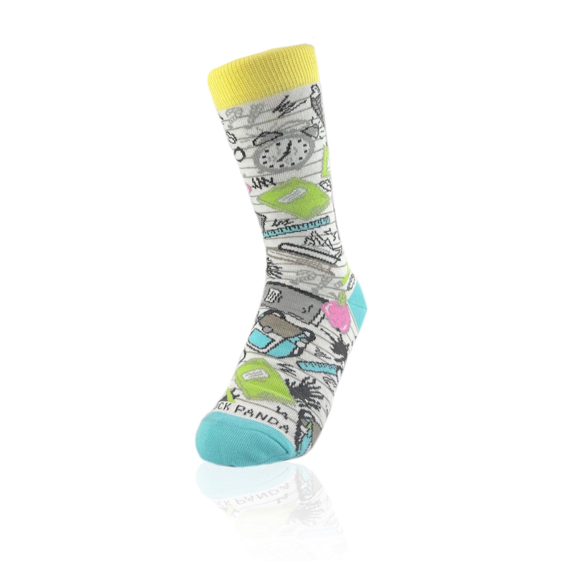School Days Socks - Back to School from the Sock Panda (Adult Small)