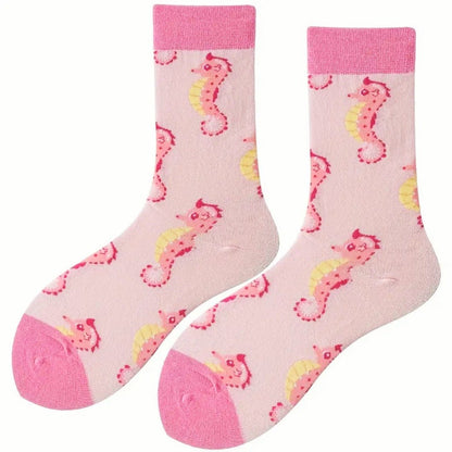 Seahorse Pattern Socks from the Sock Panda (Adult Medium) SeaHorseMd